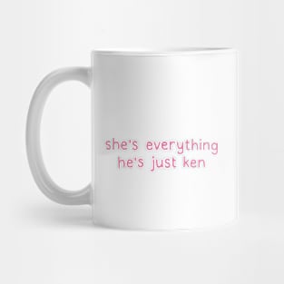 He's Just Ken. Barbie Movie. Pink Mug